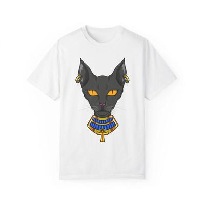 Sommer Herren Baumwolle Ägyptische Katze Print T-Shirt Unisex Cartoon T-Shirt Print T-Shirt Weich Bequem Atmungsaktiv Street Hip Hop
