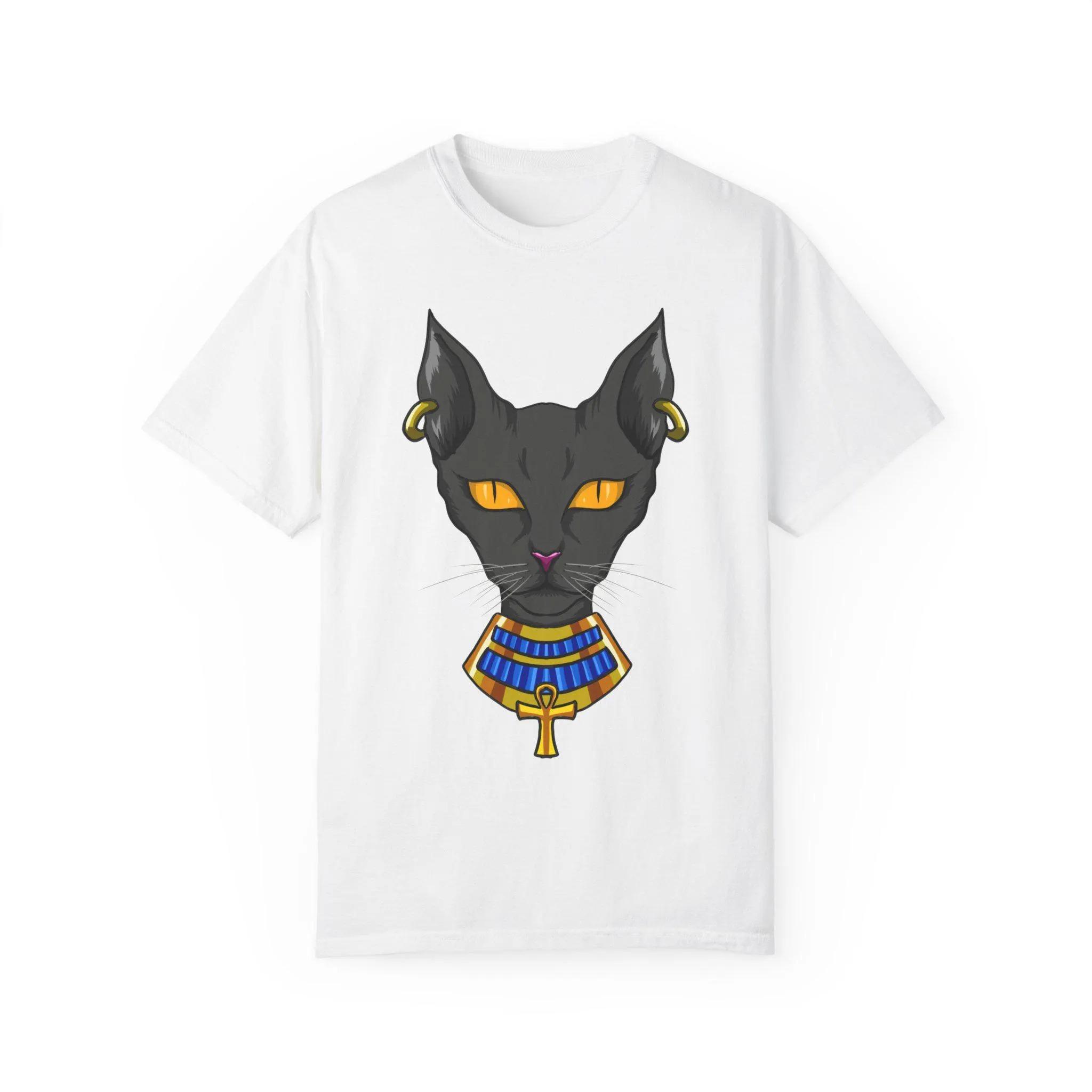 

Summer Men s Cotton Egyptian Cat Print T-shirt Unisex Cartoon T-shirt Print T-shirt Soft Comfortable Breathable Street Hip Hop S