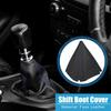 Universal Shift Boot Cover Car Shift Knob Boot Dust Cover Blue Seams Faux Leather Black