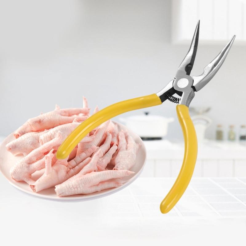Stainless Steel Mini Poultry Bone Removal  Tool Ergonomic Grip Professional Kitchen Gadget For Chicken Feet Processing