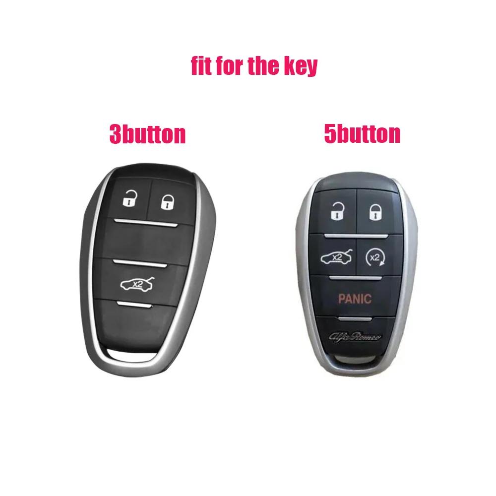 Rubber Car Key Fob Cover Silicone Protector Case Shell Holder for Alfa Romeo Stelvio Giulia Keyless Remote Key Chain Accessories