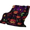 Halloween Flannel Blanket - Scary Throw for Couch, Sofa, Bed, Indoor Outdoor Home Decor