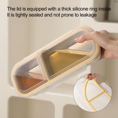 Yousheng Stainless Steel Snack Containers Divided Condiment Box with Lids Lunch Box with Leak-Proof Sealed Compartments Reusable Food Container