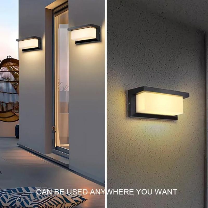 LED Wall Light with Motion Sensor AC85-265V IP65 Waterproof Exterior Lamp for Porch Balcony Garden Courtyard Stair Lighting