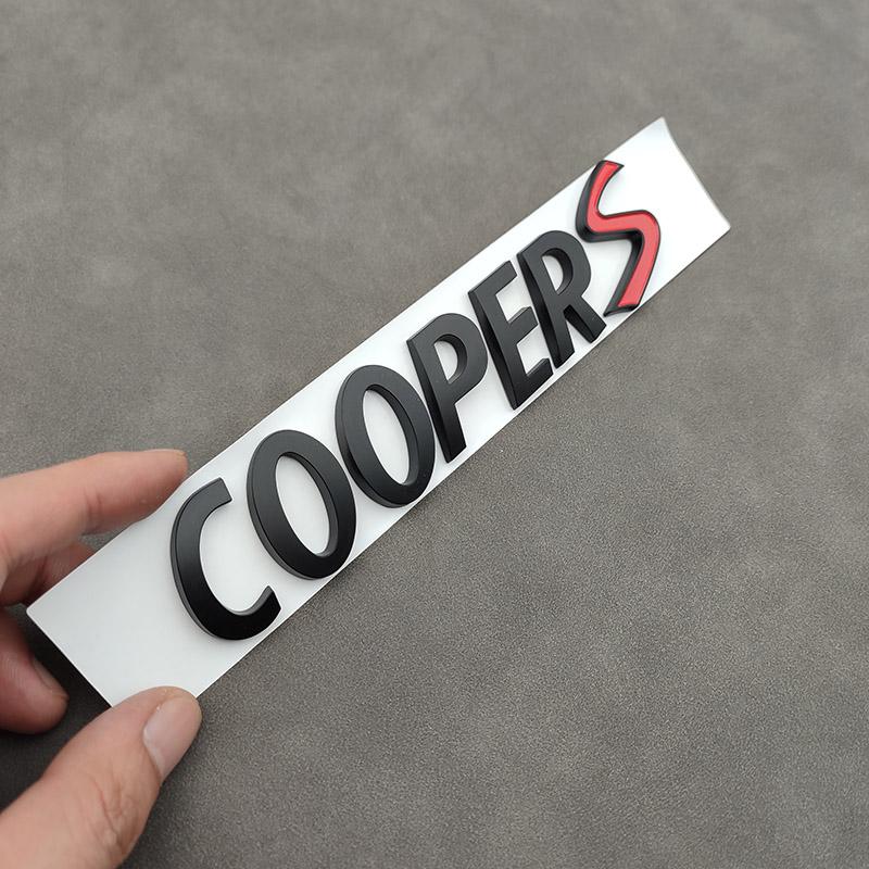 

3d ABS Black Logo Cooper S Emblem Letters Car Trunk Badge For R55 R56 F56 R50 R52 F55 JCW R53 Cooper S Sticker Accessories матовый черный
