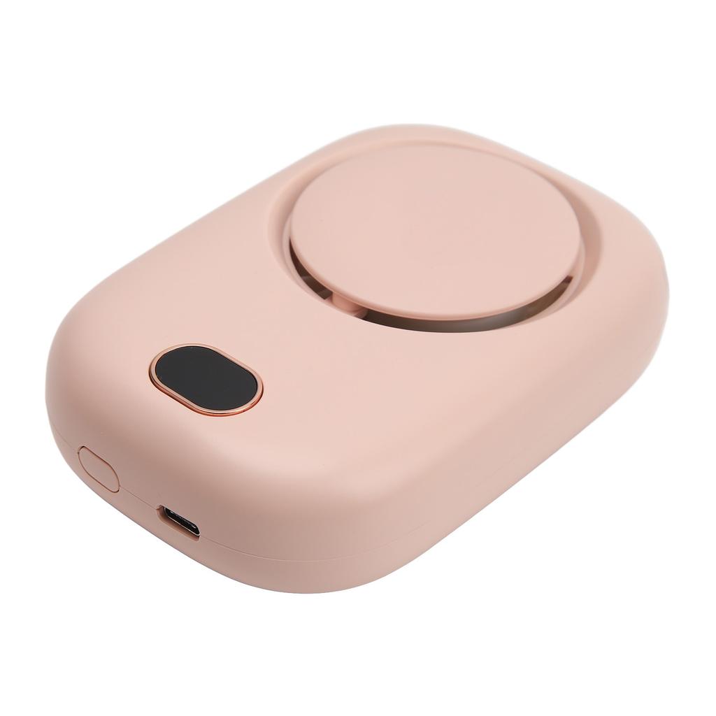 Hanging Neck Fan Portable USB Charging Leafless Fan Large Wind Power Display Hanging Neck Bladeless Small Fan Pink