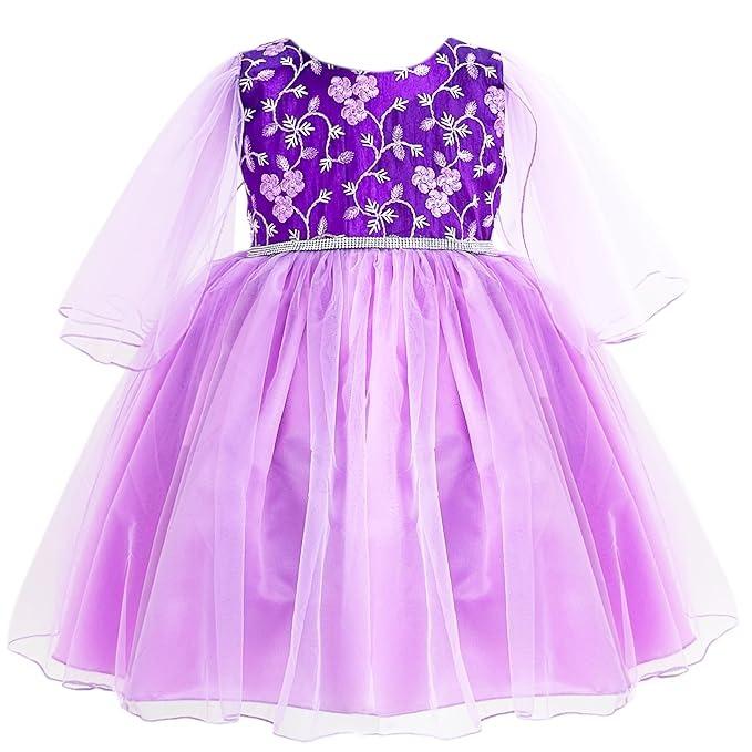 Платье для девочек, Girls Dress Embroidery Fancy (Lavender & Violet), Stanwells Kids