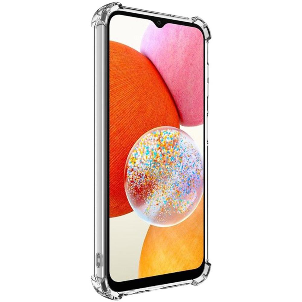 IMAK UX-4 Series for Samsung Galaxy A14 5G/4G Case Straight Frame Four Corner Shockproof Clear TPU Cover