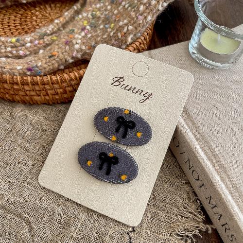 Japan and South Korea Xiaoxiang Style Pattern Oval Bb Clip Temperament Hairpin High-end Girl Broken Hair Headdress Bangs Hair Accessories Hairpin