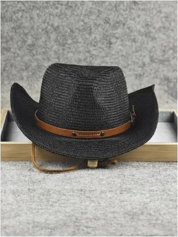 Big Size 62cm Cowboy Hat for Men Women New Foldable Summer Outdoor Beach Jazz Straw Hat UV Sun Protection Travel Fashion Sun Hat