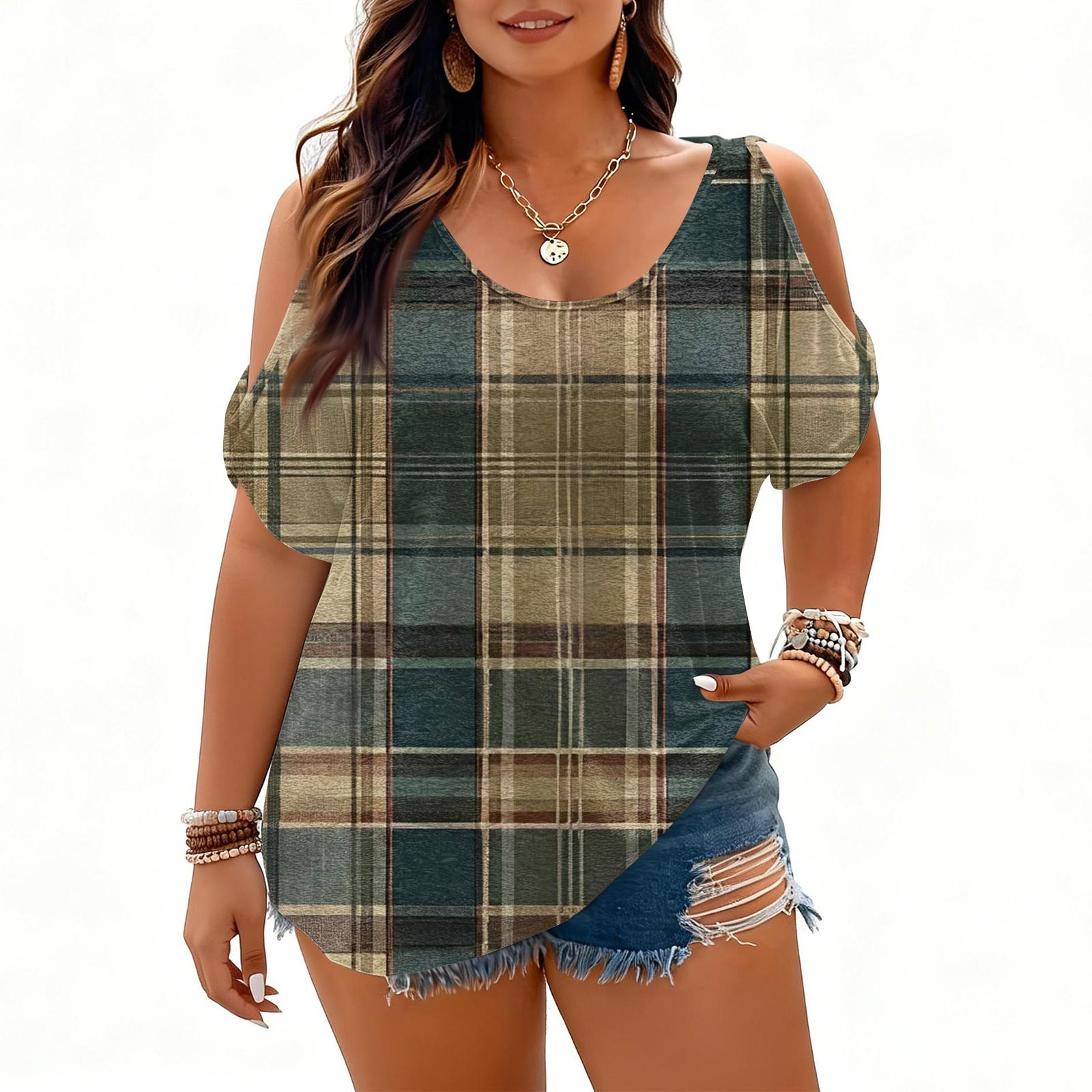 Women s Fashionable Short Sleeve Elegant Commuting And Casual Top XXXL