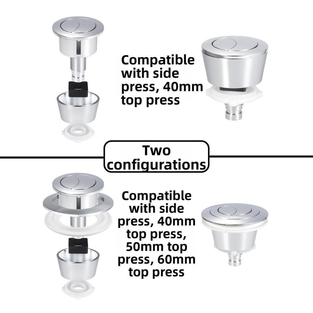 Dual Flush Push Button For Toilet Cistern 20mm 40mm 50mm 60mm Aperture For Fluidmaster PRO550UK Skylo SKY005 Valve