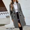 Herbst/Winter Zweireihiger Wollmantel mit Revers - Kollektion 2025