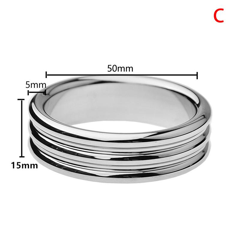 Stainless Steel Male Penis Training Ring Adult Sex Toy Sperm Locking Scrotal Restraint Ejaculation Delay for Male Sexual Health