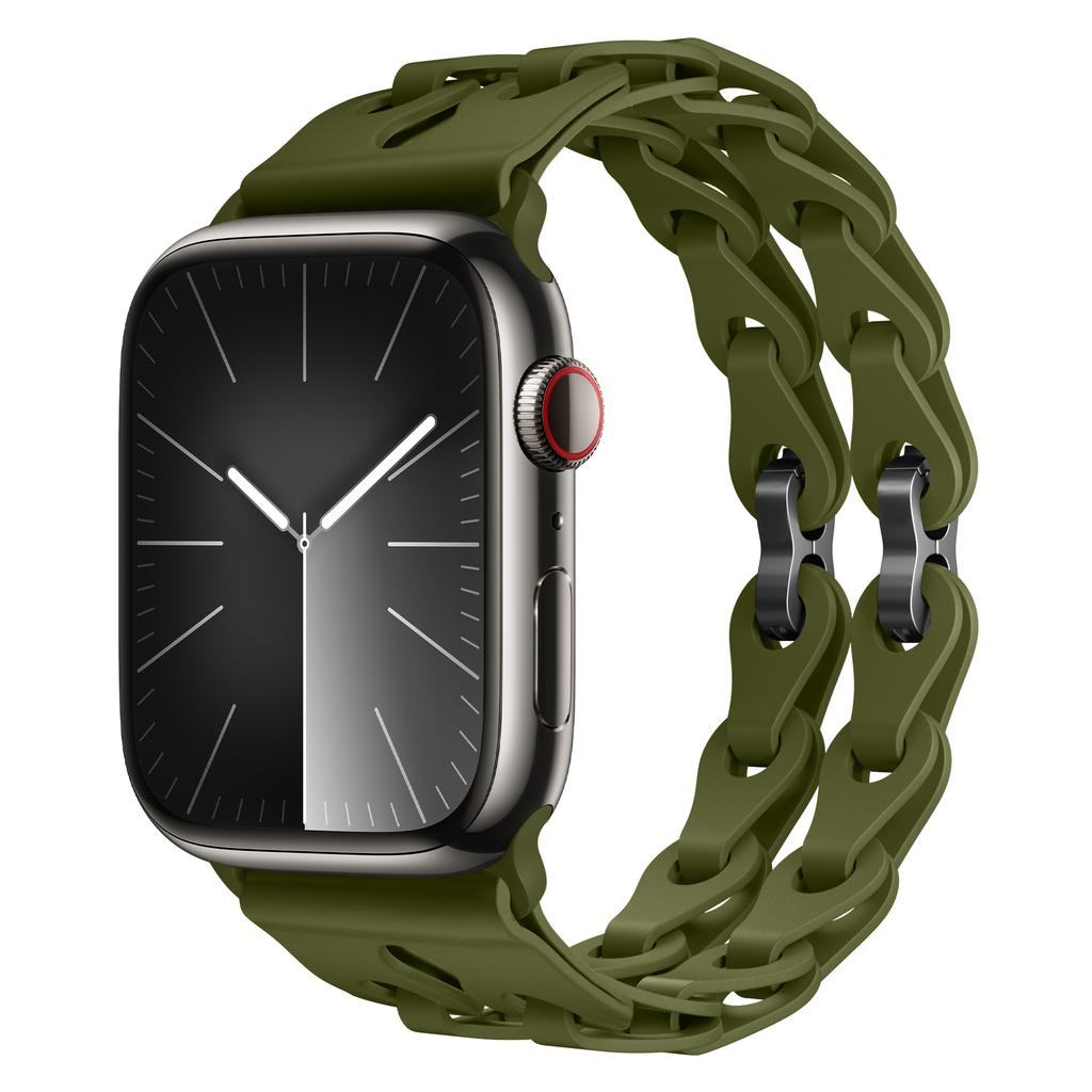 Silicone Strap For Apple Watch band 45mm 44mm 49mm 40mm 41mm 38mm 42mm belt correa Bracelet iWatch ultra 2 Series 9 8 7 6 5 3 Se