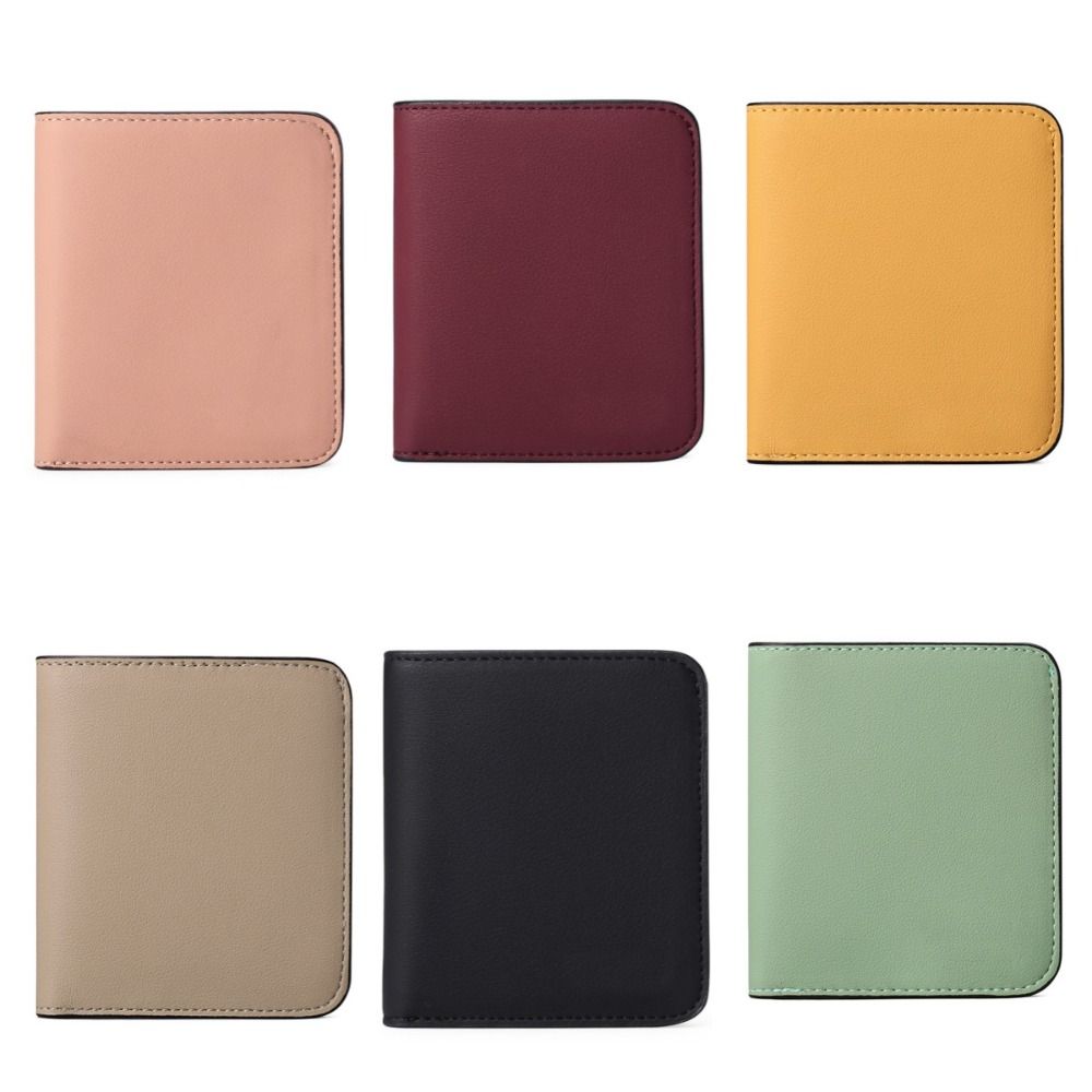 Short Clutch Printed Card Bag PU PU Leather Card Holder Fashion Design Women's Short Wallet  Men