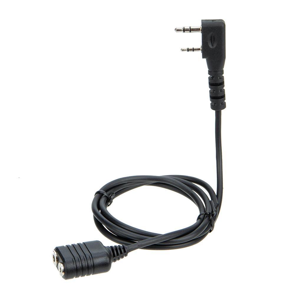 1m 2-Pin K Type Extender Cord Wire Replacement Ham Radio Accessory for Baofeng UV-5R 888S Microphone Headset Mic Cable