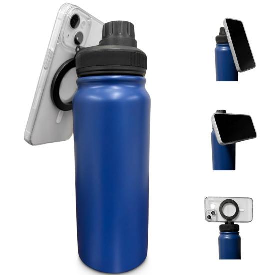 2-in-1 Insulated Cup Lid Leak-proof Water Bottle Spout Lid Magnetic Phone Holder Multifunctional Phone