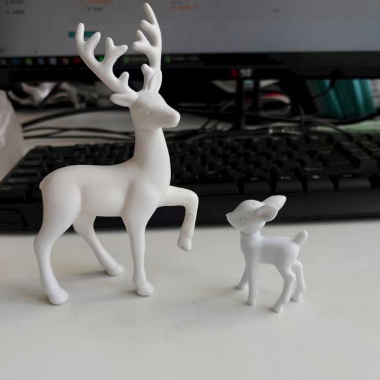 ირმის ქანდაკების 1 წყვილი, საშობაო პატარა ირმის ფიგურა მისაღები ოთახის, ტელევიზორის კაბინეტის, სახლის ოფისის დეკორაციისთვის