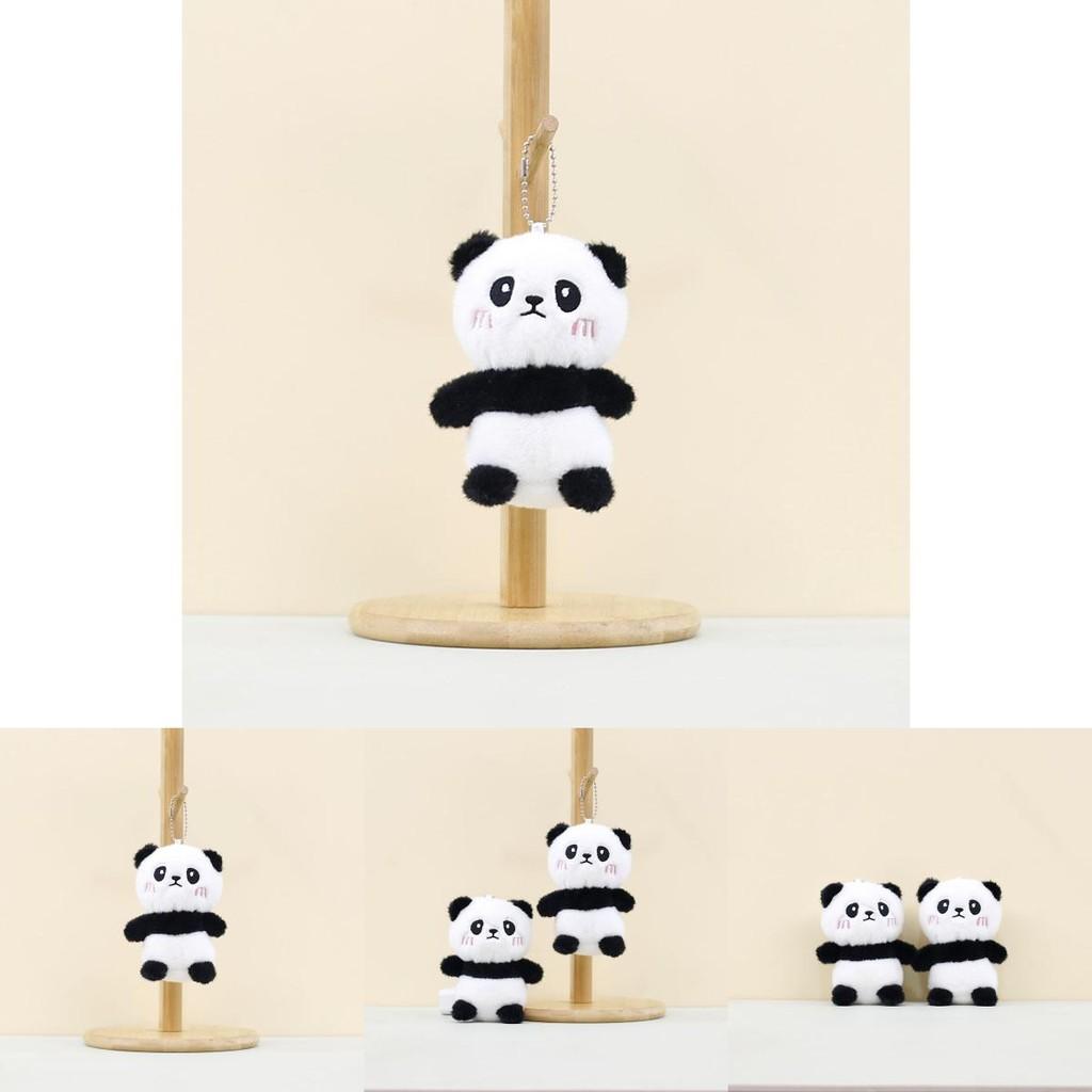 Delightful Panda Plush Doll Keyring Cute Cartoon Animal Toy 12cm Soft Design