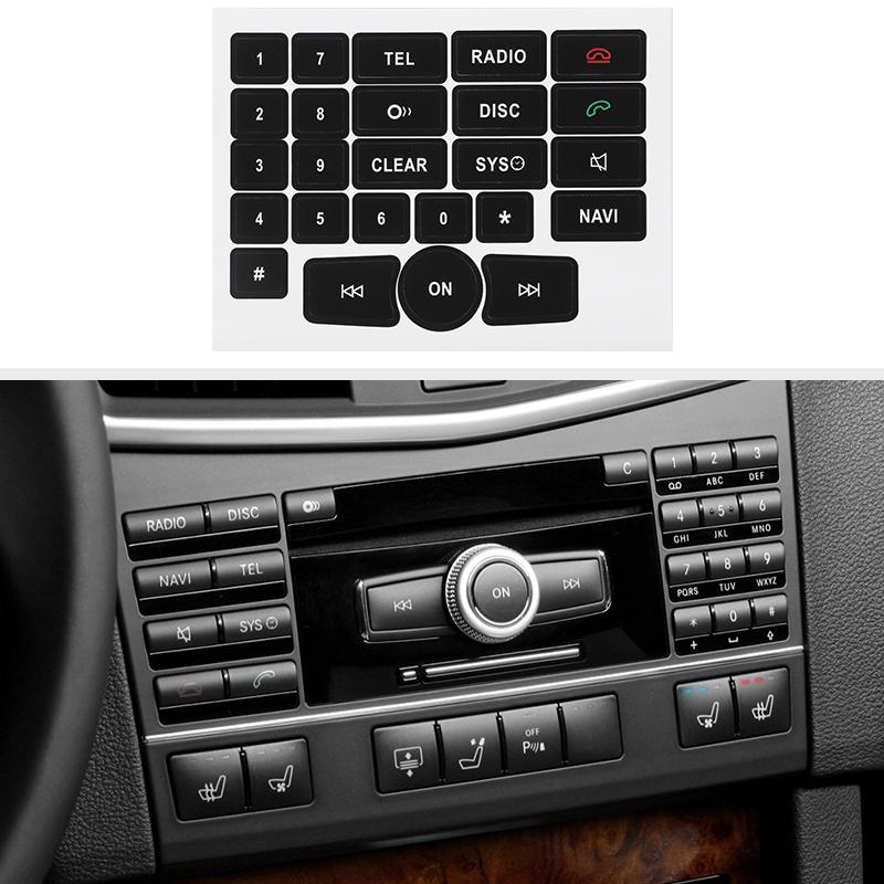 Car Button Repair Sticker Matte Stickers for Mercedes For Benz C-Class W204 S204 C204 Facelift SLK-Class R172 E-Class W212