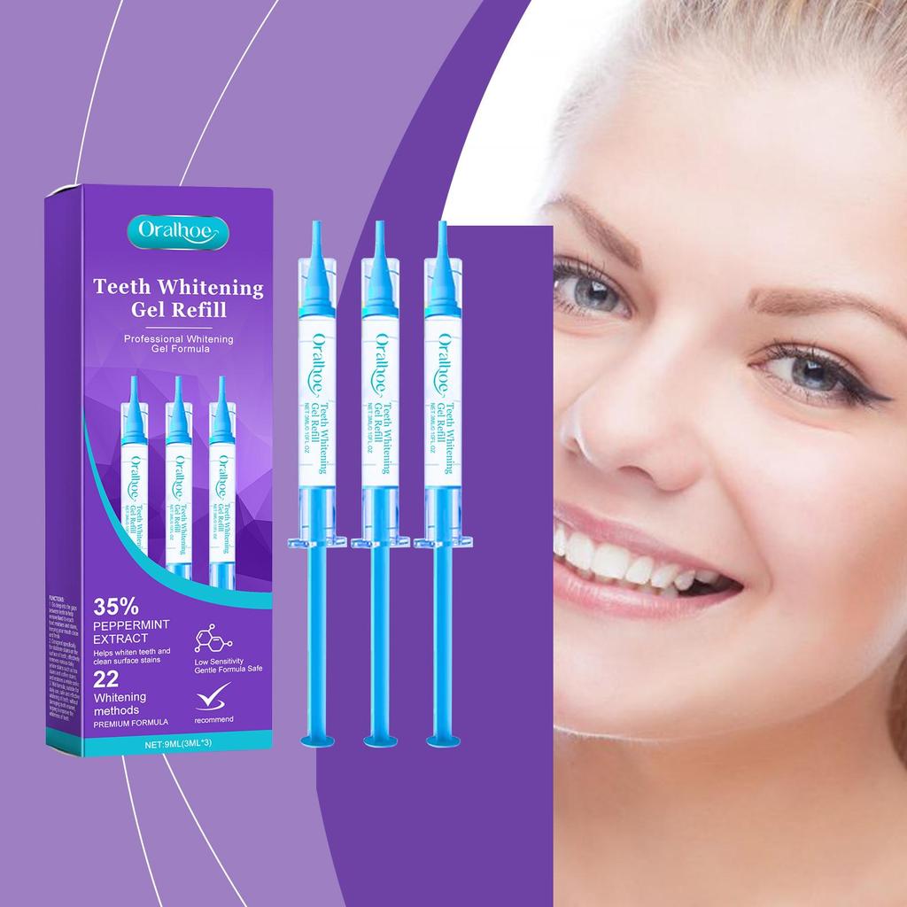 Oralhoe Гель для чистки зубов Мягкая ежедневная чистка Усиливающий пятновыводитель Отбеливающий уход за зубами