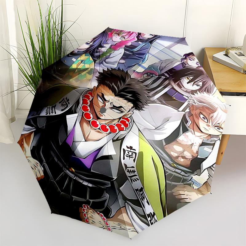 

1pc Jujutsu Kaisen Characters Automatic Opening Umbrella - Portable 3-Fold Design with 8-Bone Iron Frame - Outdoor for Fans, Travelers, Daily Use - Pe