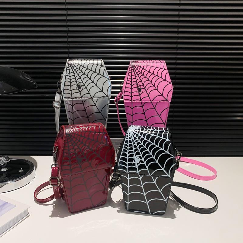 Halloween Funny Small Bag Women 2025 New European and American Fashion Personality Spider Fun Shoulder Small Square Bag