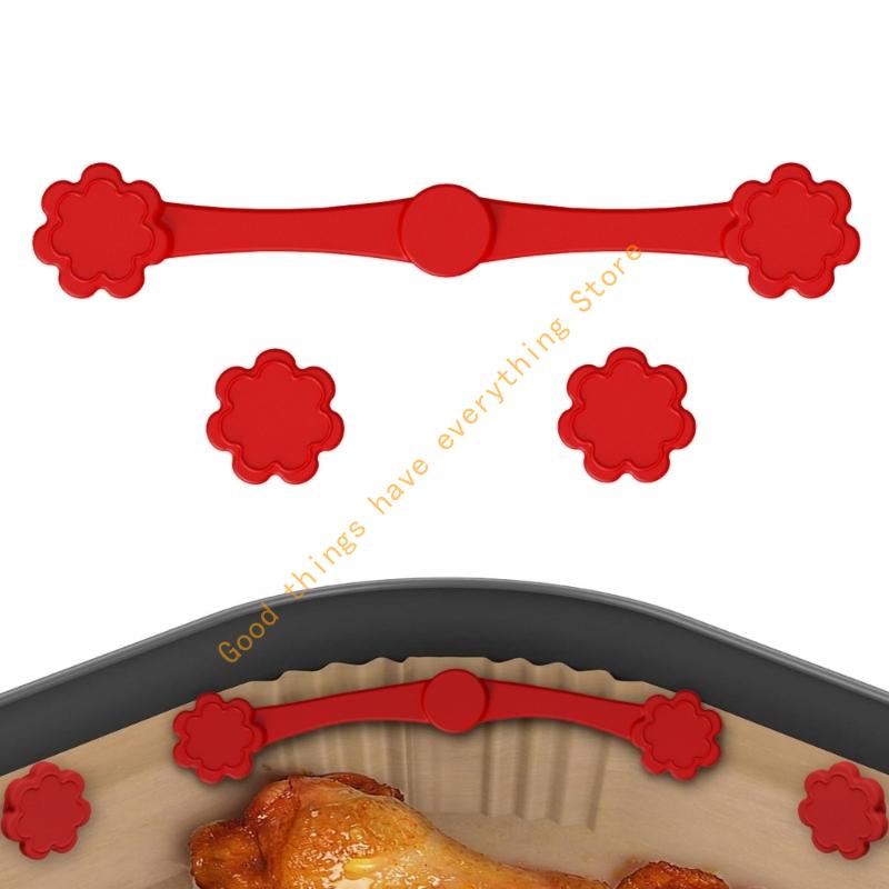 

Restaurant Reusable Silicone Fastener for Air Fryer Paper Fixer Secure Positioning High Heat Safe Kitchen Tool 55KF