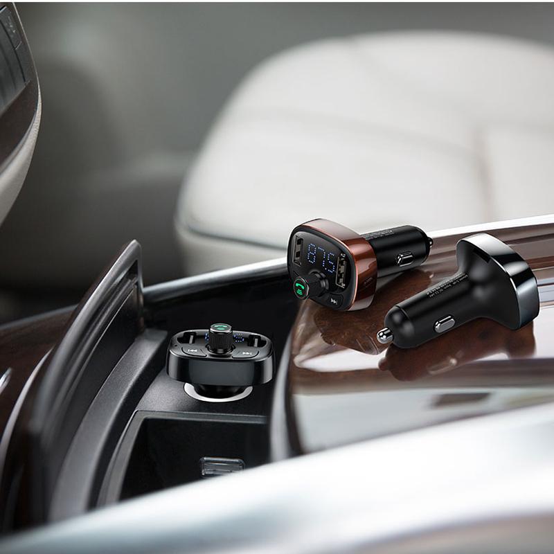 Trasmettitore FM Bluetooth Kit vivavoce per auto 3.4A Doppio USB Lettore audio MP3 Caricatore per auto Modulatore FM