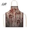 Spooky Kitchen Decor Halloween Butcher Apron with Realistic Blood Stain Washable Protective Work Apron Cosplay Devil Outfit Horror Costume Prop for