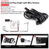 2sets 2m (7 FT) DT Connector LED Light Bar Wiring Harness 16 AWG 12V 40A Relay 3 Pins On-off Rocker Switch Cables 1 Lead 1 Lamp