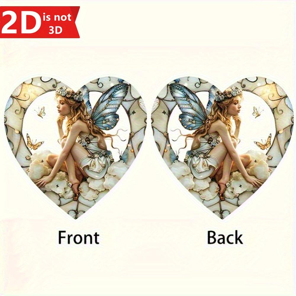 Böhmischer Elfen-Wandspiegel. Farbige Glasherz-Dekoration für Garten, Terrasse & Zuhause. Ein einzigartiges Göttinnengeschenk.