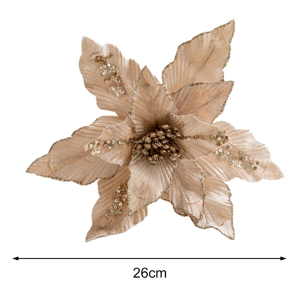 Christmas Flower Christmas Tree Decoration Sequin Flannel Decoration Adjustable