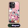 Game GI Varesa Glass MagSafe Mobile Phone Case for iPhone 17 16 15 14 13 12 11 Air Pro Max Plus Mini Colorful Cover
