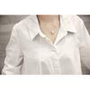 Women's Long White Shirt Spring/Autumn New Korean Large Loose Long Sleeve Shirt