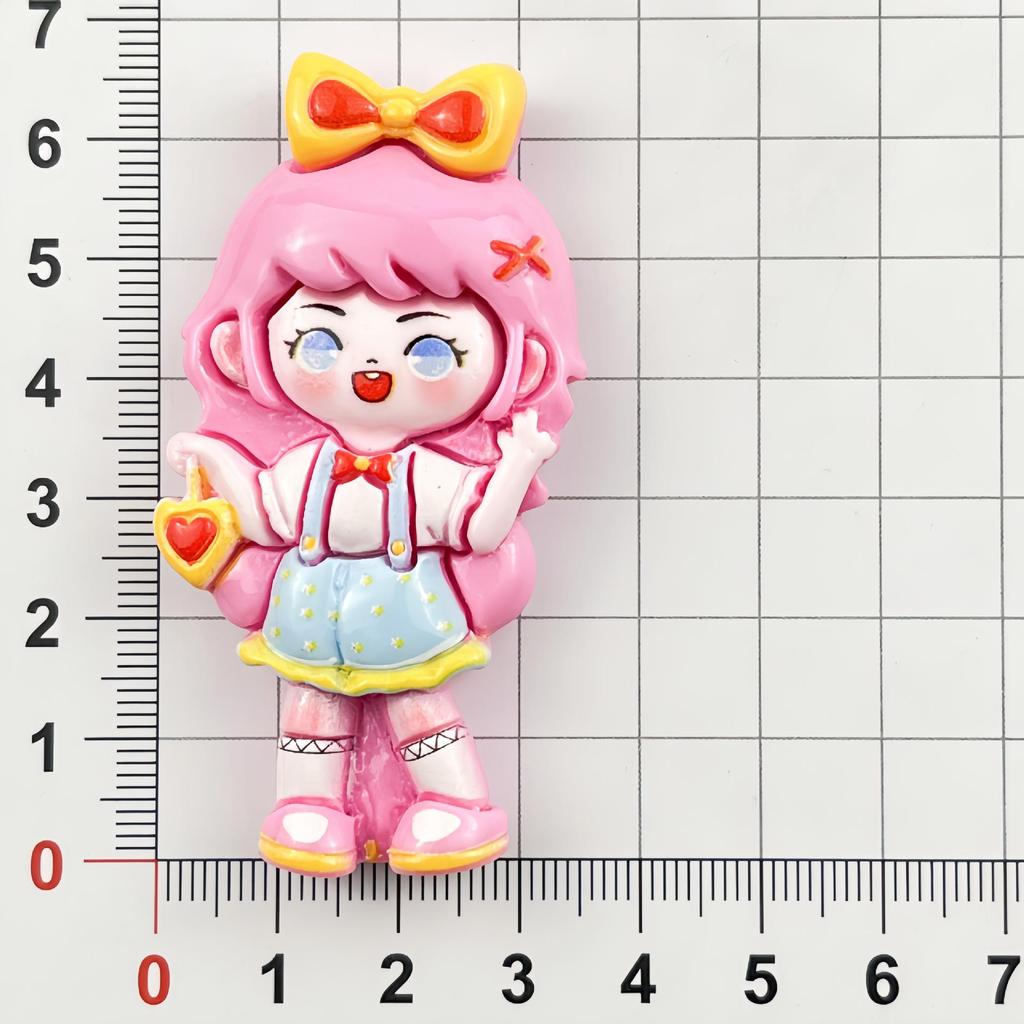 Cartoon DIY Resin Accessories: Skirt Girl Handmade Cream Glue for Hair Clips, Phone Cases, Keychains, and Crocs Buckles.