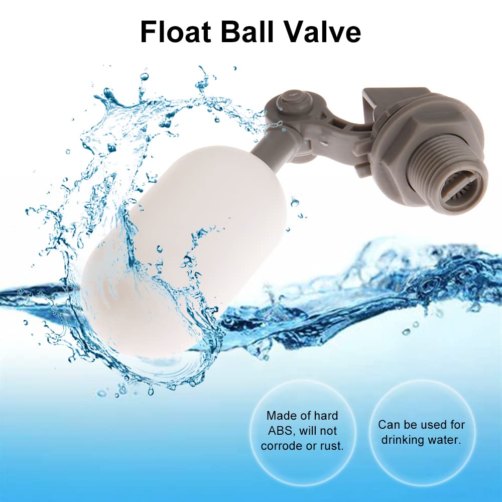 1pc Mini Float Valve Adapter Float Valve Easy Connection Elbow Type Automatic Supply Float Plastic PVC Differential Pressure Principle
