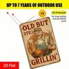 Vintage Rustic BBQ Tin Sign 8x12 Inch Retro Metal Wall Decor Patio Grill Retirement Gift For Men