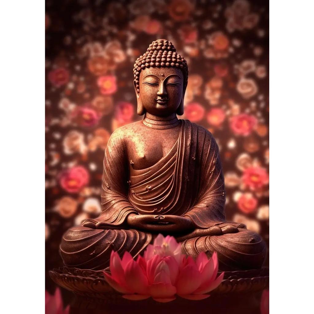Zen Religion Meditation Buddhism Poster and Print Canvas Painting Wall Art Buddha In Nature Abstract Picture for Room Home Decor