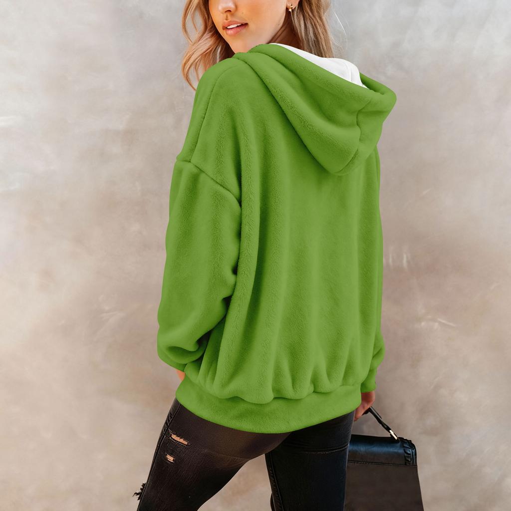 Hettegensere for kvinner Oversized Vinter Plysj Søte Gensere Pullover Trendy Høst Vinter Klær