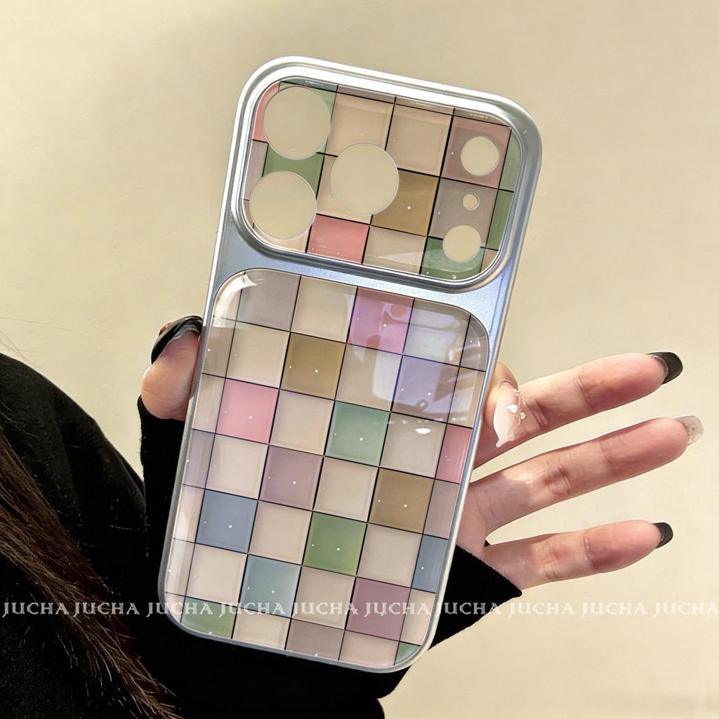 Applicable to Apple 11promaxiphone11 mobile phone case high-end sense simple female personality retro color square