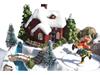 LED Luminous Musical Christmas Ornaments - European Style Fairy Lights Snow House for Window Display and Gifts