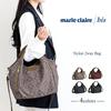 Marie Claire Bis Shoulder Bag for Women, Crossbody, Lightweight, Small, 2-Way Tote Bag, Faux Leather, B5 Size, Neat Design (Black)