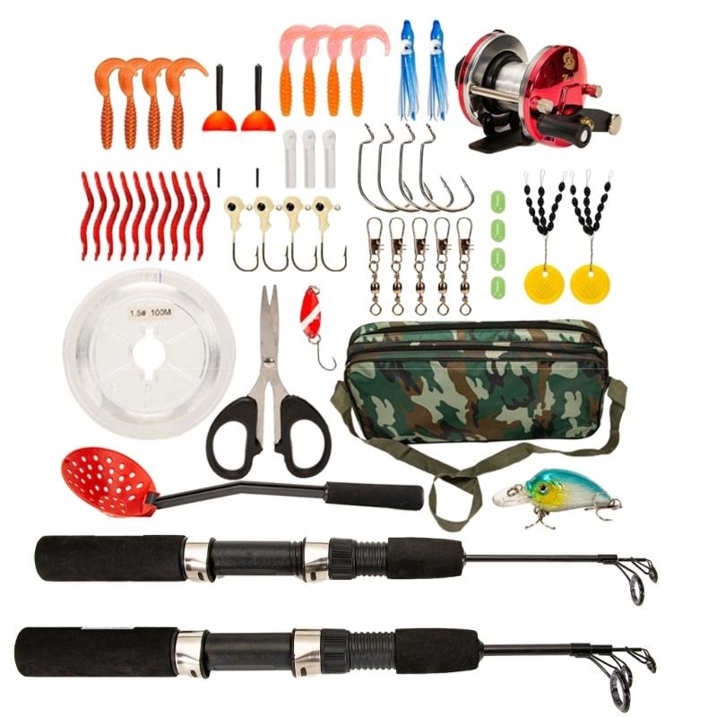 Fishing Poles with Carriers Bag Fishing Rod and Reel Combo Fishing Poles Telescopic Fishing Rod Kits with Spinning Reel