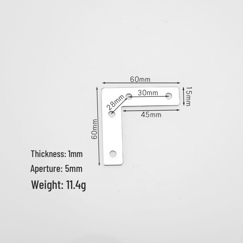 Stainless Steel Flat & L-Type Angle Bracket Reinforcement Connector