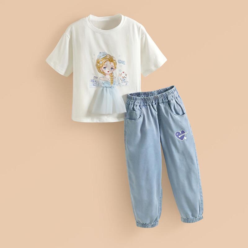Xiaohu Patty Girls  Cartoon T-shirt  Jeans Set 120