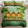 Duvet Cover Set Monkey Printed Duvet Covers Bedding Set For Kids Teenagers Adult Soft Breathable Quilt Cover With Pillowcase
