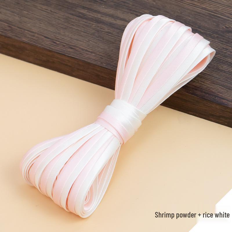 

Атласная окантовка Hengmeihe Cheongsam - 1 см подобранные по цвету полоски для подгибки для аксессуаров одежды Shrimp Pink + Beige White [1 piece, 1 meter]