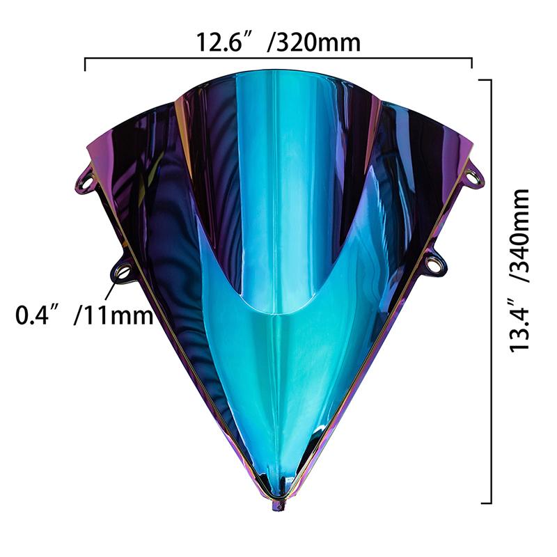 Motorcycle Windscreen Double Bubble ABS Windshield Irridium Color Chrome Fit for Honda CBR1000RR 2012-2016